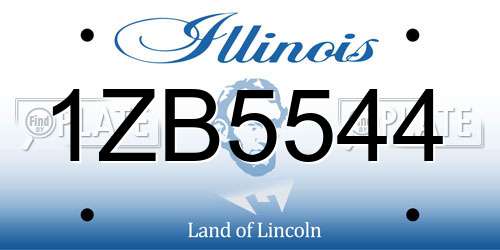 1ZB5544 Illinois License Plate