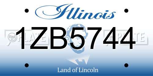 1ZB5744 Illinois License Plate