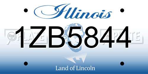 1ZB5844 Illinois License Plate