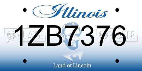 1ZB7376 Illinois License Plate