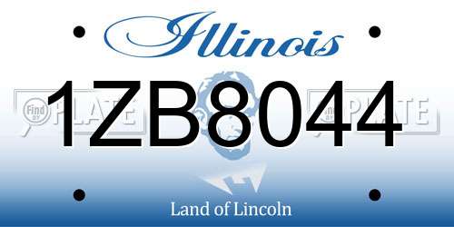 1ZB8044 Illinois License Plate