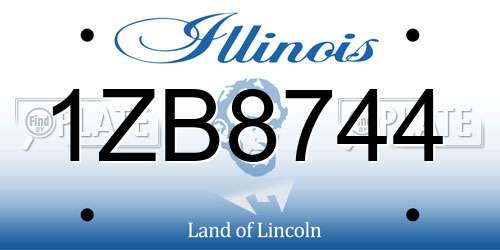 1ZB8744 Illinois License Plate