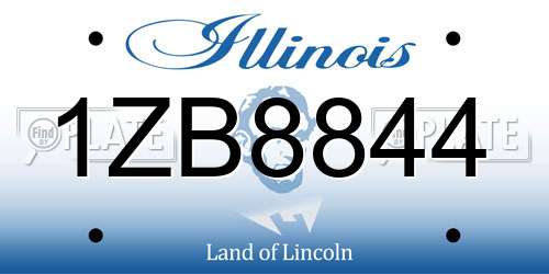 1ZB8844 Illinois License Plate