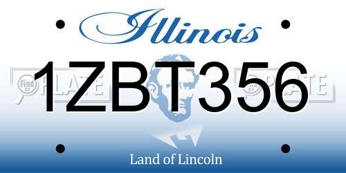 1ZBT356 Illinois License Plate