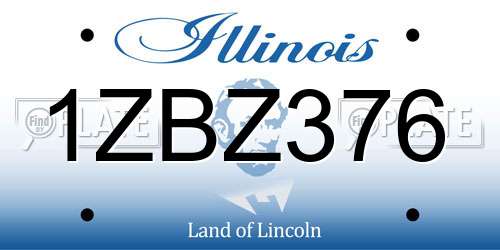 1ZBZ376 Illinois License Plate