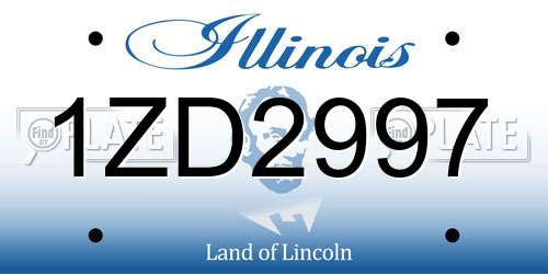 1ZD2997 Illinois License Plate