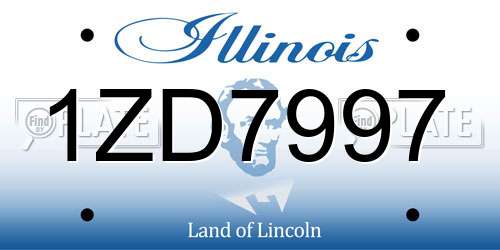 1ZD7997 Illinois License Plate