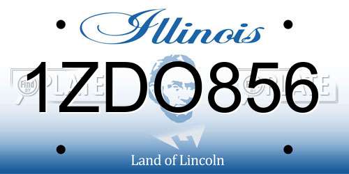 1ZDO856 Illinois License Plate