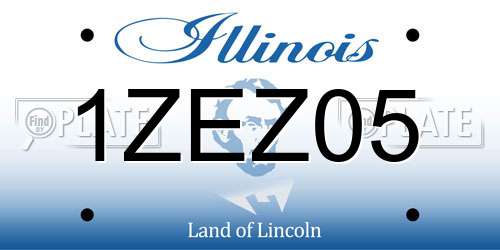 1ZEZ05 Illinois License Plate