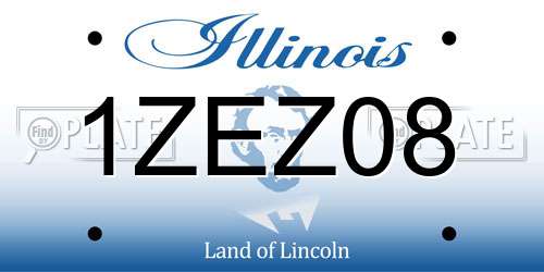 1ZEZ08 Illinois License Plate
