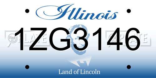 1ZG3146 Illinois License Plate