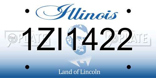 1ZI1422 Illinois License Plate