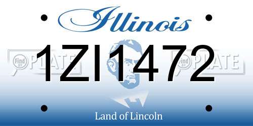 1ZI1472 Illinois License Plate