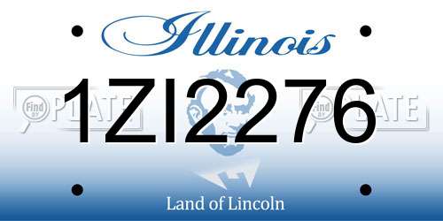 1ZI2276 Illinois License Plate
