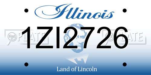 1ZI2726 Illinois License Plate