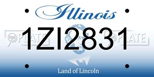 1ZI2831 Illinois License Plate
