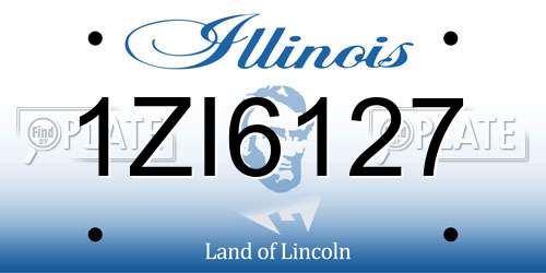 1ZI6127 Illinois License Plate