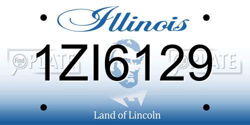 1ZI6129 Illinois License Plate