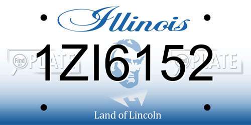 1ZI6152 Illinois License Plate