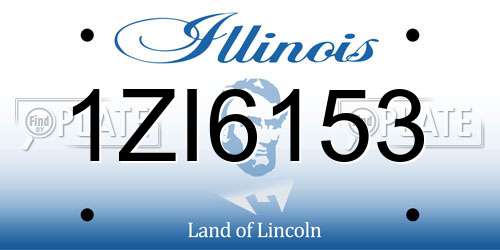 1ZI6153 Illinois License Plate