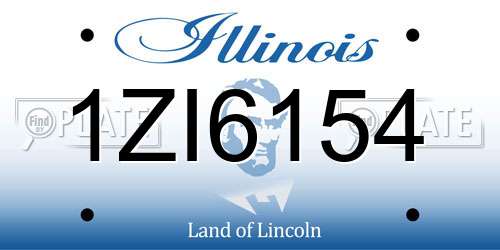 1ZI6154 Illinois License Plate