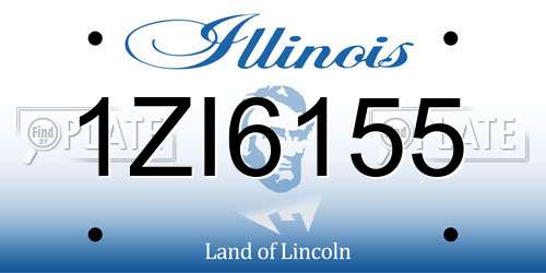 1ZI6155 Illinois License Plate