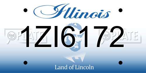 1ZI6172 Illinois License Plate