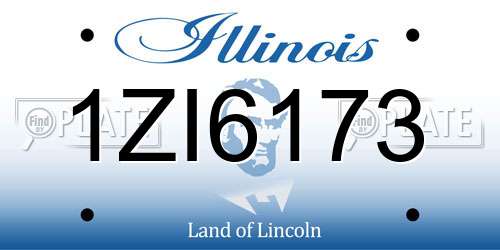1ZI6173 Illinois License Plate