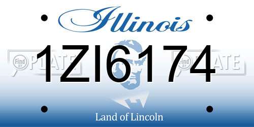 1ZI6174 Illinois License Plate