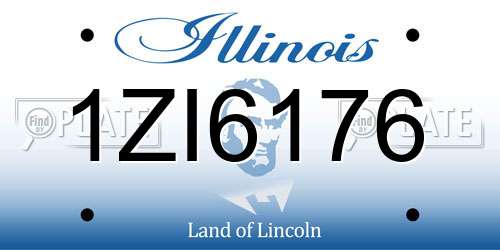 1ZI6176 Illinois License Plate