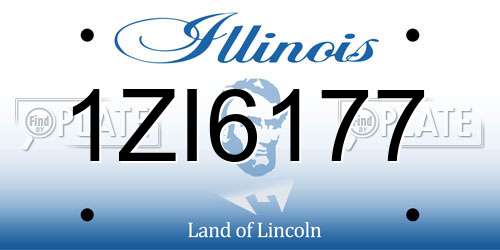 1ZI6177 Illinois License Plate