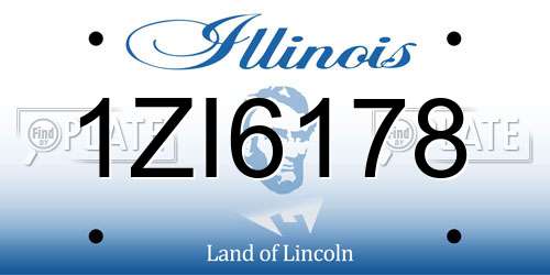 1ZI6178 Illinois License Plate