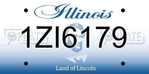 1ZI6179 Illinois License Plate