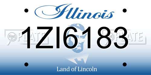 1ZI6183 Illinois License Plate