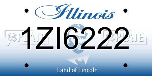 1ZI6222 Illinois License Plate