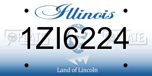 1ZI6224 Illinois License Plate