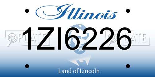 1ZI6226 Illinois License Plate