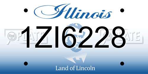 1ZI6228 Illinois License Plate