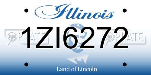 1ZI6272 Illinois License Plate