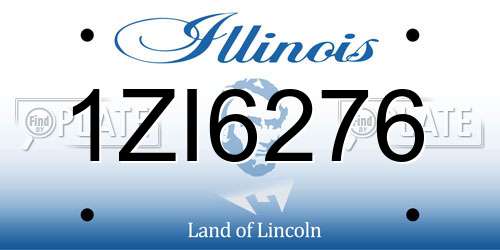 1ZI6276 Illinois License Plate