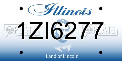 1ZI6277 Illinois License Plate