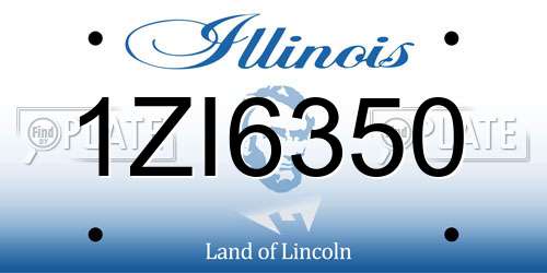 1ZI6350 Illinois License Plate