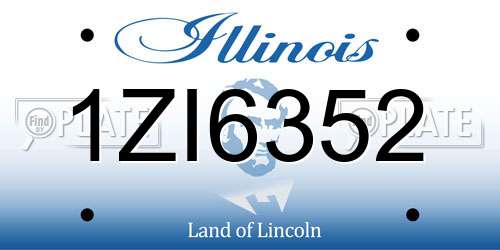 1ZI6352 Illinois License Plate
