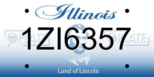 1ZI6357 Illinois License Plate