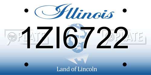 1ZI6722 Illinois License Plate