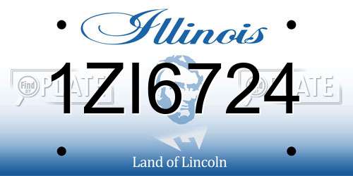 1ZI6724 Illinois License Plate