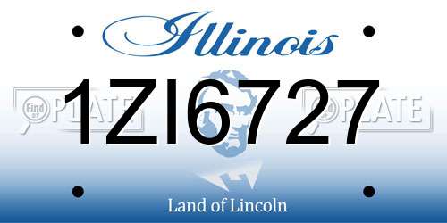 1ZI6727 Illinois License Plate
