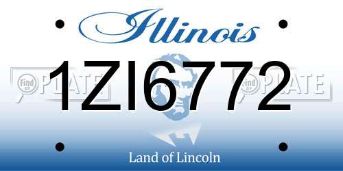 1ZI6772 Illinois License Plate