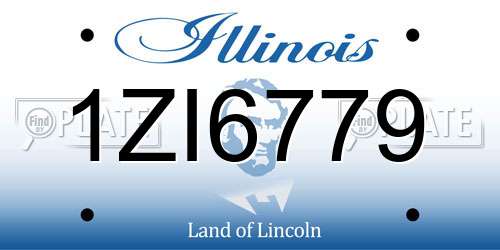 1ZI6779 Illinois License Plate