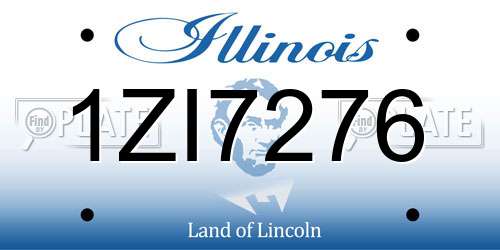 1ZI7276 Illinois License Plate